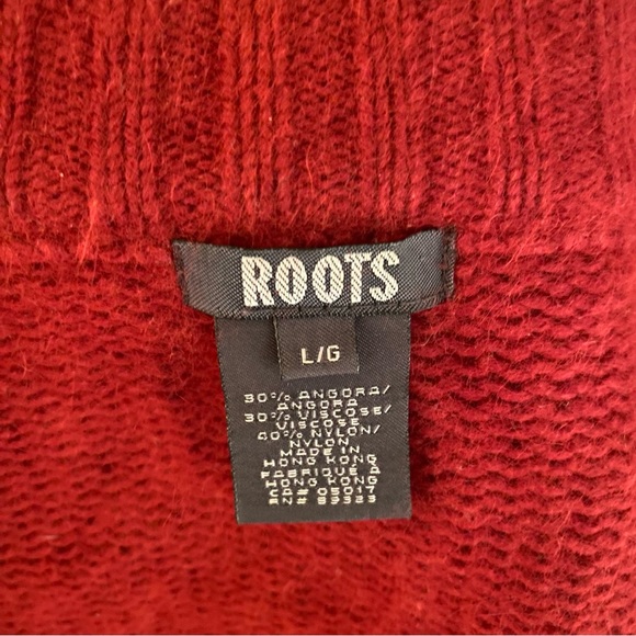 Roots red angora wool zip cardigan - Picture 5 of 5